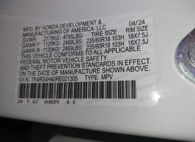 7FARS4H40RE021305 2024 2024 Honda CR-V- Ex Awd 9