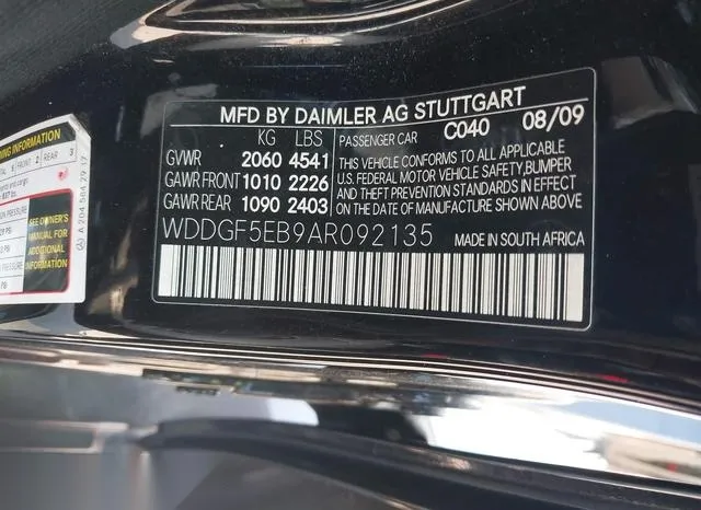 WDDGF5EB9AR092135 2010 2010 Mercedes-Benz C 300- Luxury/Sport 9