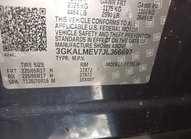 3GKALMEV7JL366697 2018 2018 GMC Terrain- Sle 9