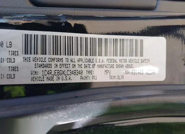 1C4RJEBGXLC348340 2020 2020 Jeep Grand Cherokee- Limited 4X2 9