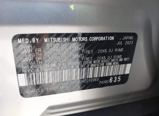 JA4J3VA82RZ012263 2024 2024 Mitsubishi Outlander- Se 2-5 2Wd 9