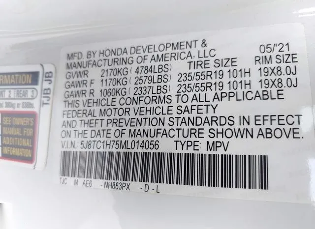 5J8TC1H75ML014056 2021 2021 Acura RDX- Advance Package 9