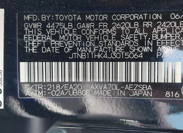 JTNB11HK4J3015064 2018 2018 Toyota Camry- SE 9