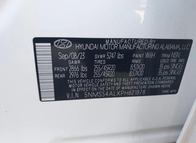 5NMS54ALXPH621878 2023 2023 Hyundai Santa Fe- Calligraphy 9