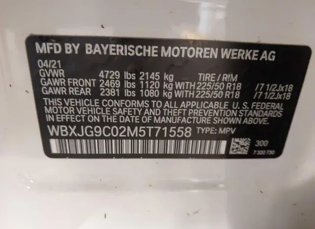 WBXJG9C02M5T71558 2021 2021 BMW X1- Xdrive28I 9