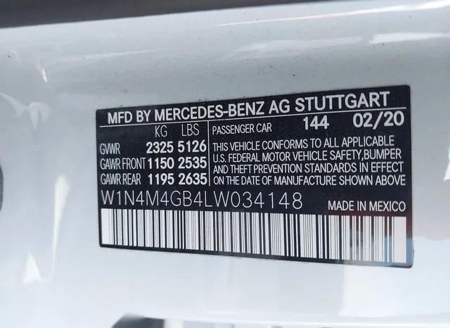 W1N4M4GB4LW034148 2020 2020 Mercedes-Benz GLB-Class- GLB250 9