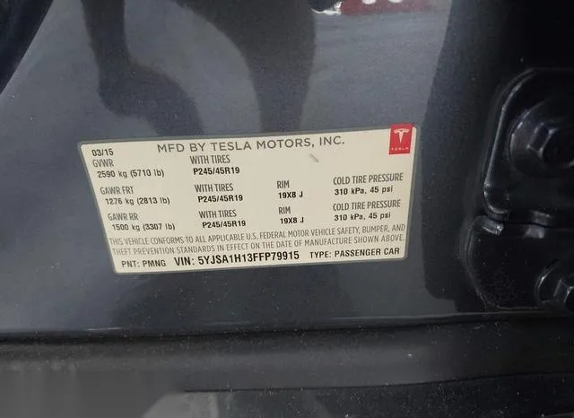 5YJSA1H13FFP79915 2015 2015 Tesla Model S- 60/70/85 9