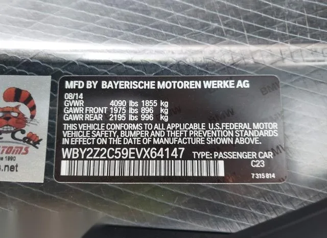 WBY2Z2C59EVX64147 2014 2014 BMW I8 9