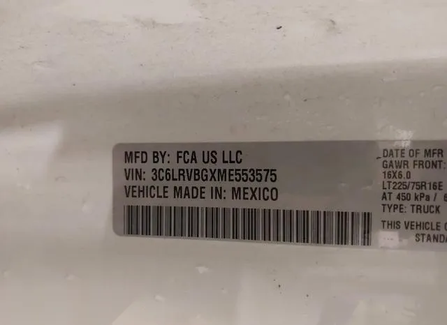 3C6LRVBGXME553575 2021 2021 RAM Promaster- 1500 High Roof 1 9