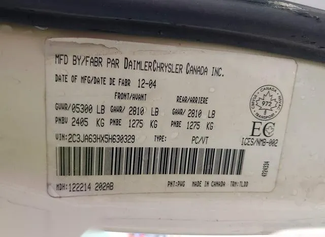 2C3JA63HX5H630329 2005 2005 Chrysler 300C 9