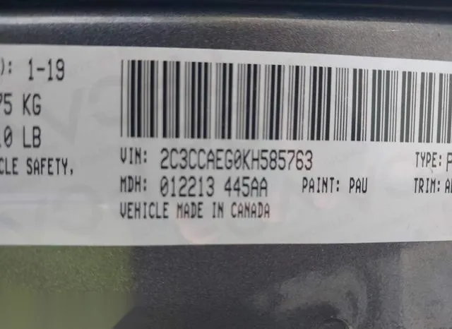 2C3CCAEG0KH585763 2019 2019 Chrysler 300- Limited 9