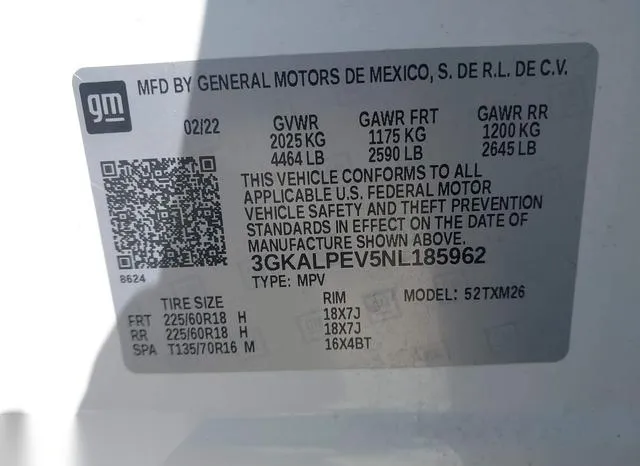 3GKALPEV5NL185962 2022 2022 GMC Terrain- Fwd Slt 9