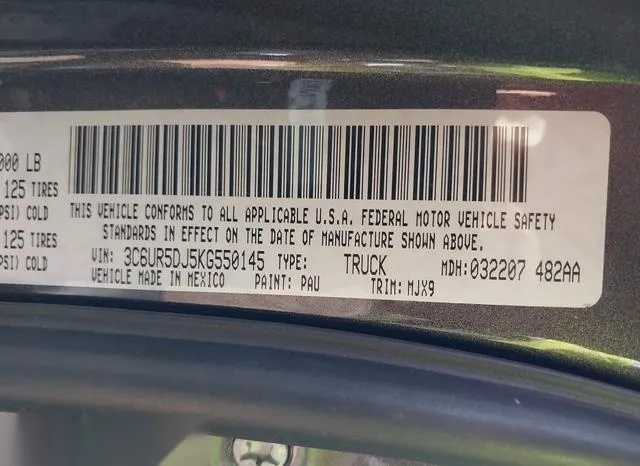 3C6UR5DJ5KG550145 2019 2019 RAM 2500- Big Horn 9