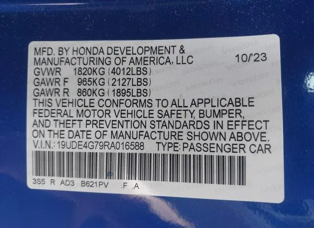 19UDE4G79RA016588 2024 2024 Acura Integra- A-Spec Technolog 9