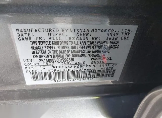 3N1AB8BV3RY292335 2024 2024 Nissan Sentra- S 9