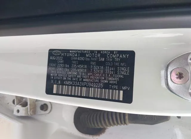 KM8K33A3XPU949225 2023 2023 Hyundai Kona- N Line 9