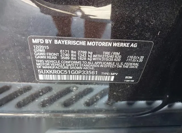 5UXKR0C51G0P33561 2016 2016 BMW X5- Xdrive35I 9