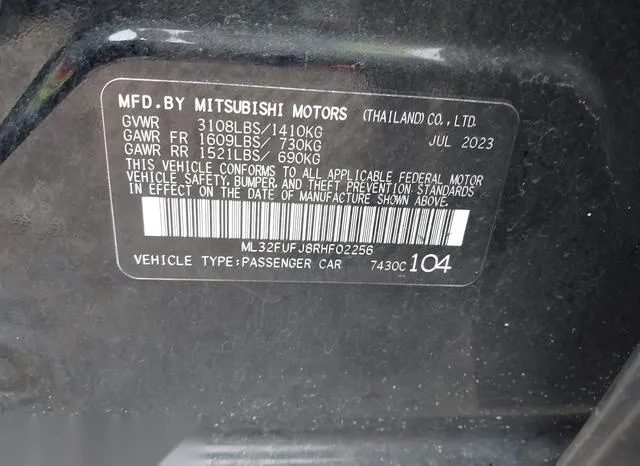 ML32FUFJ8RHF02256 2024 2024 Mitsubishi Mirage- G4 LE 9