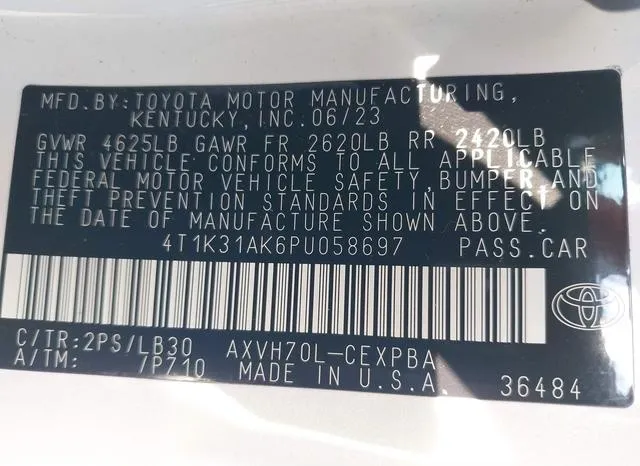 4T1K31AK6PU058697 2023 2023 Toyota Camry- Xse Hybrid 9