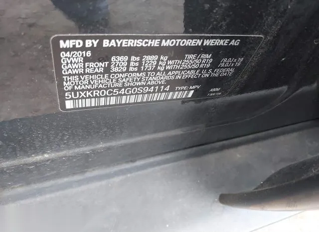 5UXKR0C54G0S94114 2016 2016 BMW X5- Xdrive35I 9