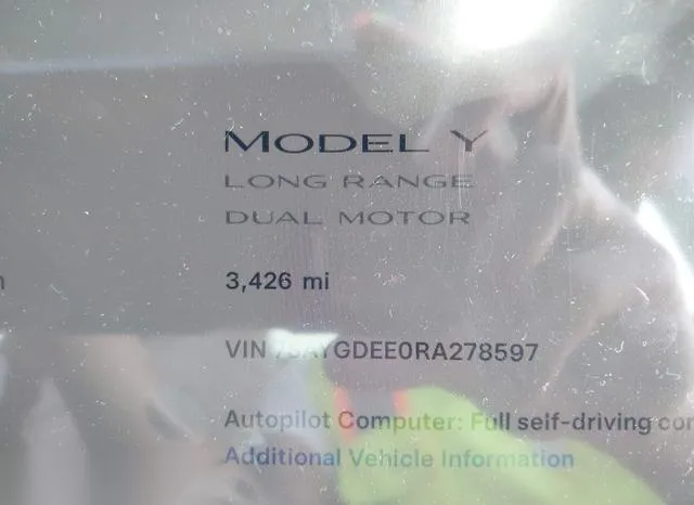 7SAYGDEE0RA278597 2024 2024 Tesla Model Y- Long Range Dual 7