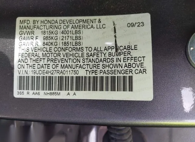 19UDE4H27RA011750 2024 2024 Acura Integra 9