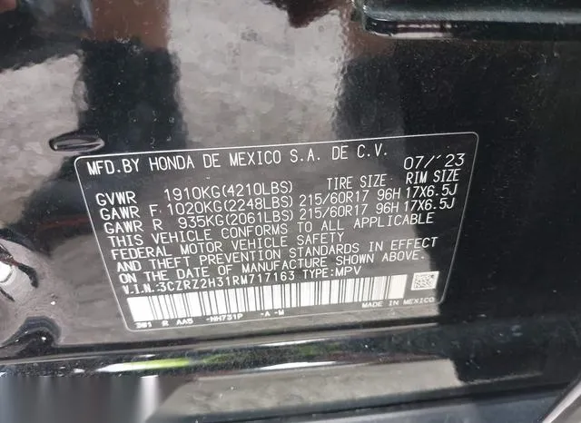 3CZRZ2H31RM717163 2024 2024 Honda HR-V- Awd Lx 9