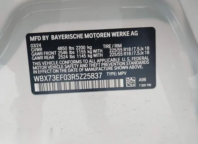 WBX73EF03R5Z25837 2024 2024 BMW X1- Xdrive28I 9