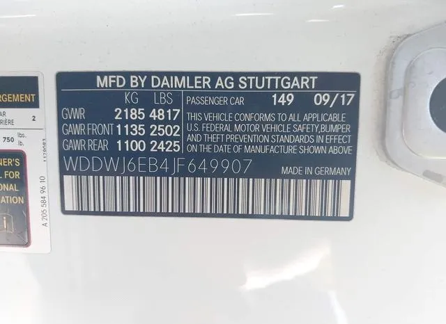 WDDWJ6EB4JF649907 2018 2018 Mercedes-Benz AMG C 43- 4Matic 9