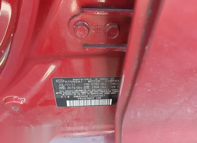 KMHDH4AE1CU245667 2012 2012 Hyundai Elantra- Limited -ulsan 9