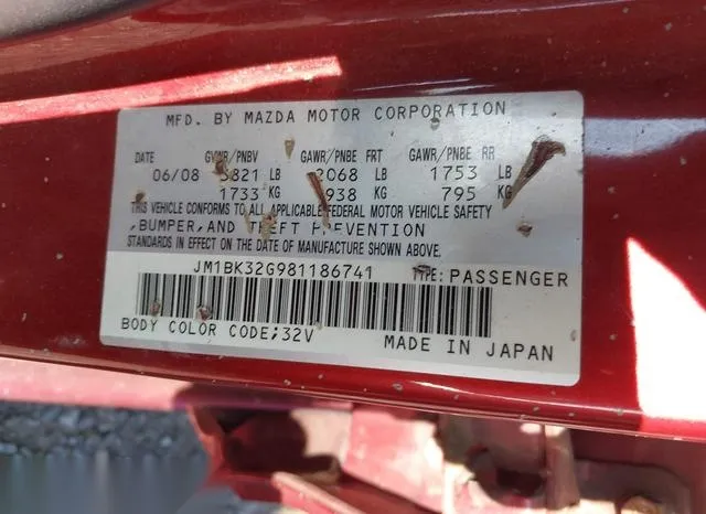 JM1BK32G981186741 2008 2008 Mazda 3- I Touring Value 9