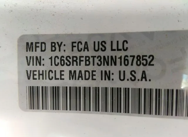 1C6SRFBT3NN167852 2022 2022 RAM 1500- Big Horn Quad Cab 4X4  9