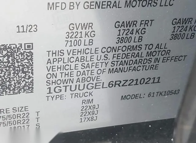 1GTUUGEL6RZ210211 2024 2024 GMC Sierra- 1500 4Wd  Short Box 9