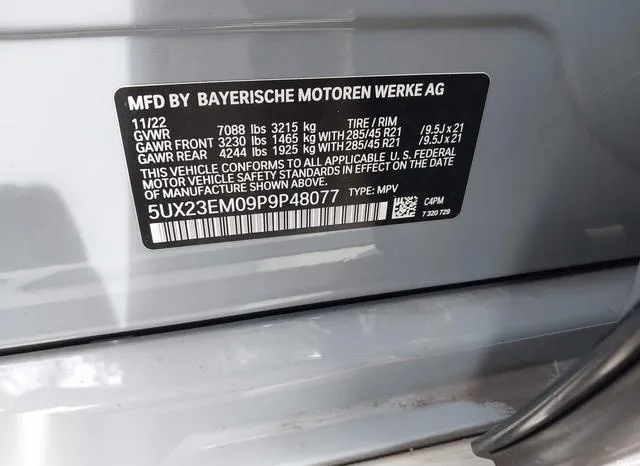 5UX23EM09P9P48077 2023 2023 BMW X7- Xdrive40I 9