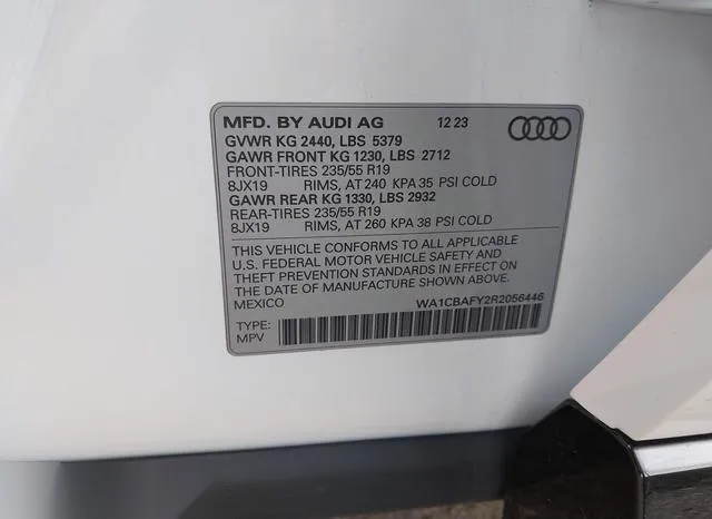 WA1CBAFY2R2056446 2024 2024 Audi Q5- Prestige 40 Tfsi Quattr 9