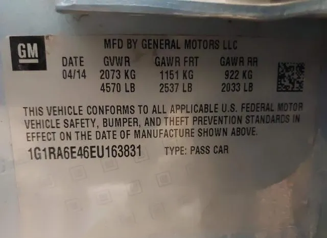 1G1RA6E46EU163831 2014 2014 Chevrolet Volt 9