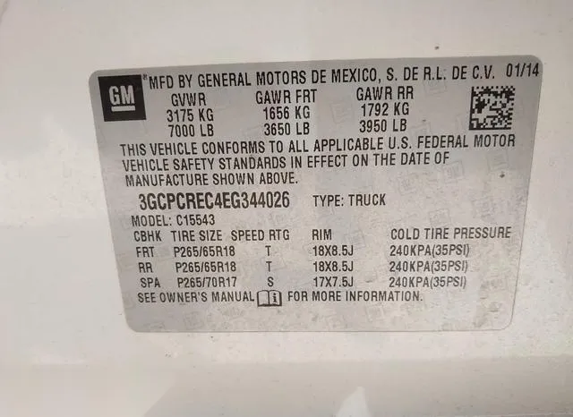 3GCPCREC4EG344026 2014 2014 Chevrolet Silverado 1500- 1LT 9