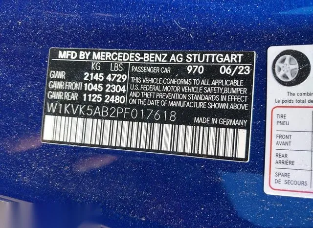 W1KVK5AB2PF017618 2023 2023 Mercedes-Benz Amg Sl 43- 4Matic- 9