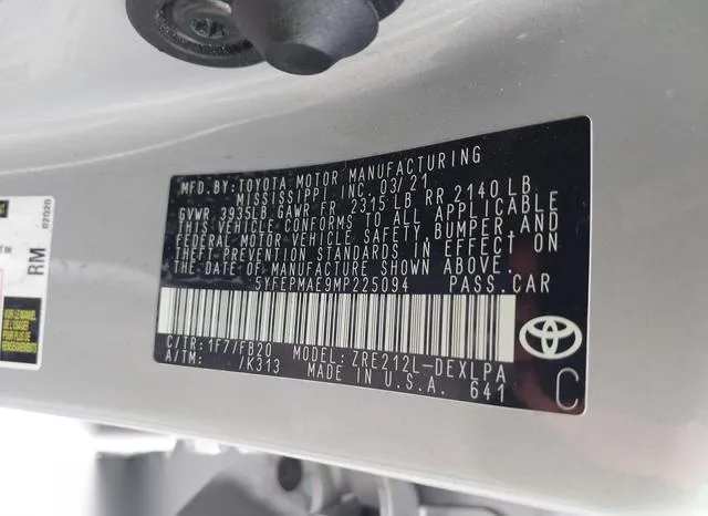 5YFEPMAE9MP225094 2021 2021 Toyota Corolla- LE 9