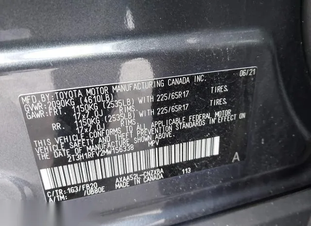 2T3H1RFV2MW156338 2021 2021 Toyota RAV4- LE 9