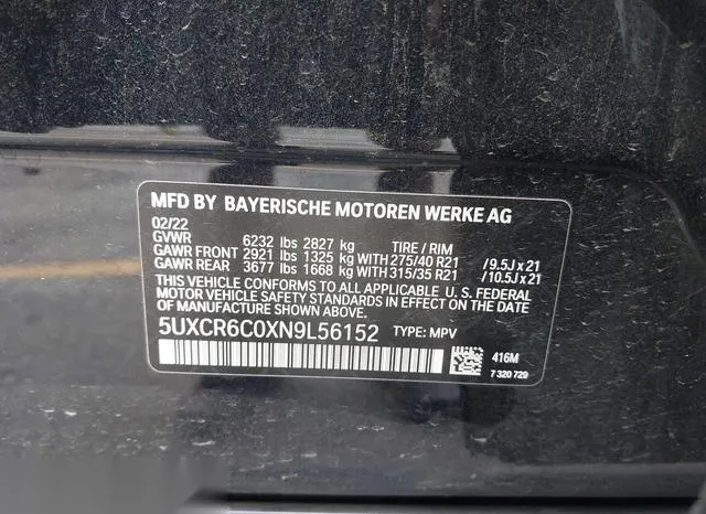 5UXCR6C0XN9L56152 2022 2022 BMW X5- Xdrive40I 9