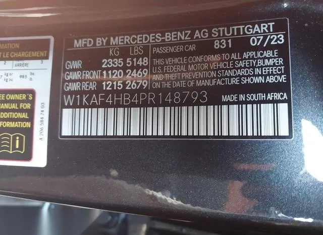 W1KAF4HB4PR148793 2023 2023 Mercedes-Benz C 300- 4Matic 9