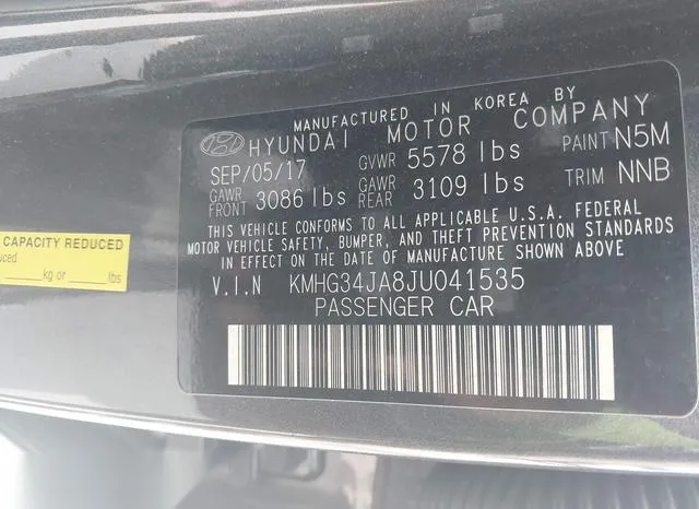 KMHG34JA8JU041535 2018 2018 Genesis G90- 3-3T Premium 9