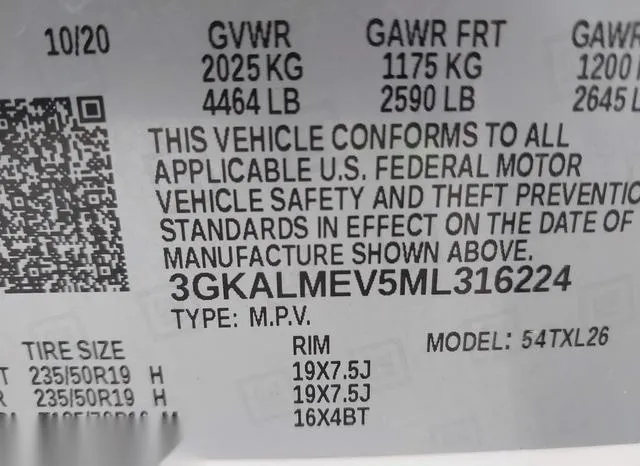 3GKALMEV5ML316224 2021 2021 GMC Terrain- Fwd Sle 9