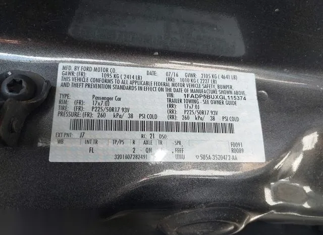 1FADP5BUXGL115374 2016 2016 Ford C-Max- Hybrid Sel 9