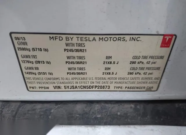 5YJSA1CN5DFP20873 2013 2013 Tesla Model S 9