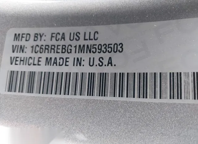 1C6RREBG1MN593503 2021 2021 RAM 1500- Big Horn Quad Cab 4X2  9