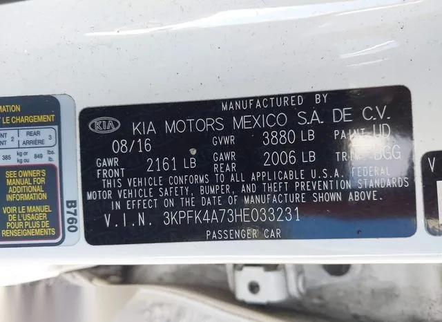 3KPFK4A73HE033231 2017 2017 KIA Forte- LX 9