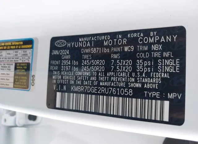 KM8R7DGE2RU761058 2024 2024 Hyundai Palisade- Calligraphy 9