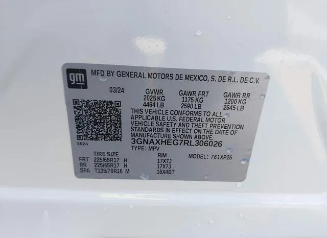 3GNAXHEG7RL306026 2024 2024 Chevrolet Equinox- Fwd Ls 9